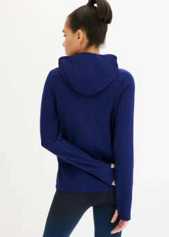 Chaqueta deportiva térmica con presilla para el pulgar y material de secado rápido