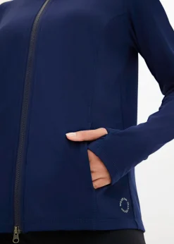 Chaqueta deportiva térmica con presilla para el pulgar y material de secado rápido