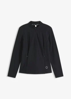 Chaqueta deportiva térmica con media cremallera y material de secado rápido