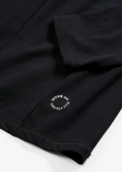 Chaqueta deportiva térmica con media cremallera y material de secado rápido