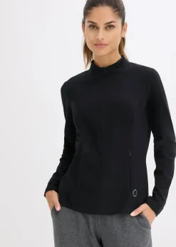 Chaqueta deportiva térmica con media cremallera y material de secado rápido