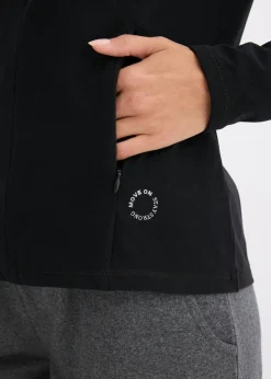 Chaqueta deportiva térmica con media cremallera y material de secado rápido