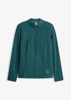Chaqueta deportiva térmica con media cremallera y material de secado rápido