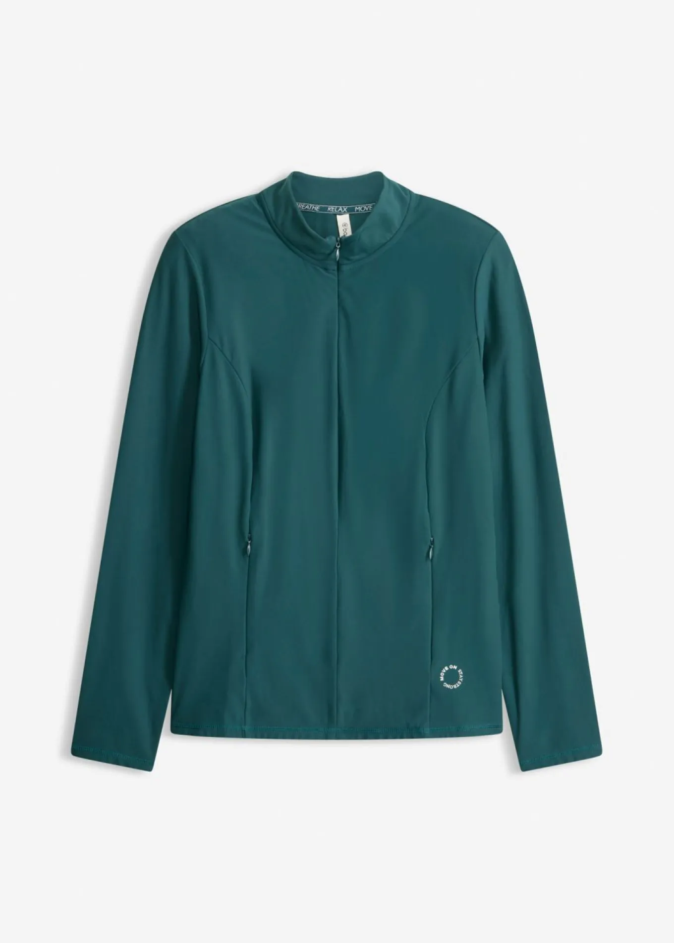 Chaqueta deportiva térmica con media cremallera y material de secado rápido