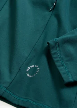 Chaqueta deportiva térmica con media cremallera y material de secado rápido