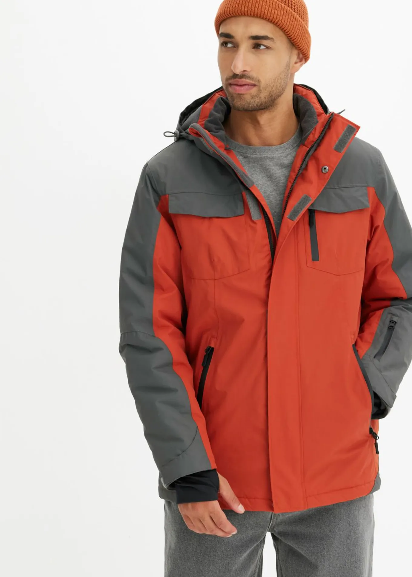 Chaqueta funcional impermeable con capucha desmontable
