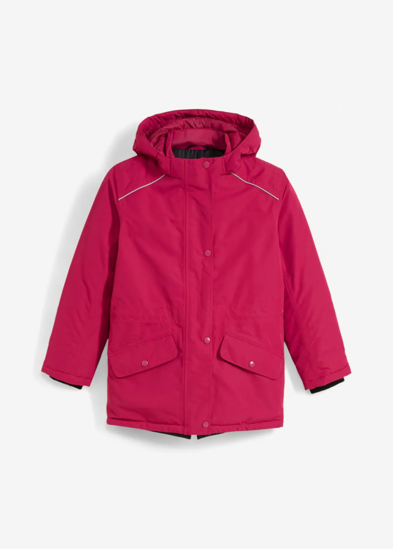Chaqueta funcional impermeable con capucha desmontable y detalles reflectantes
