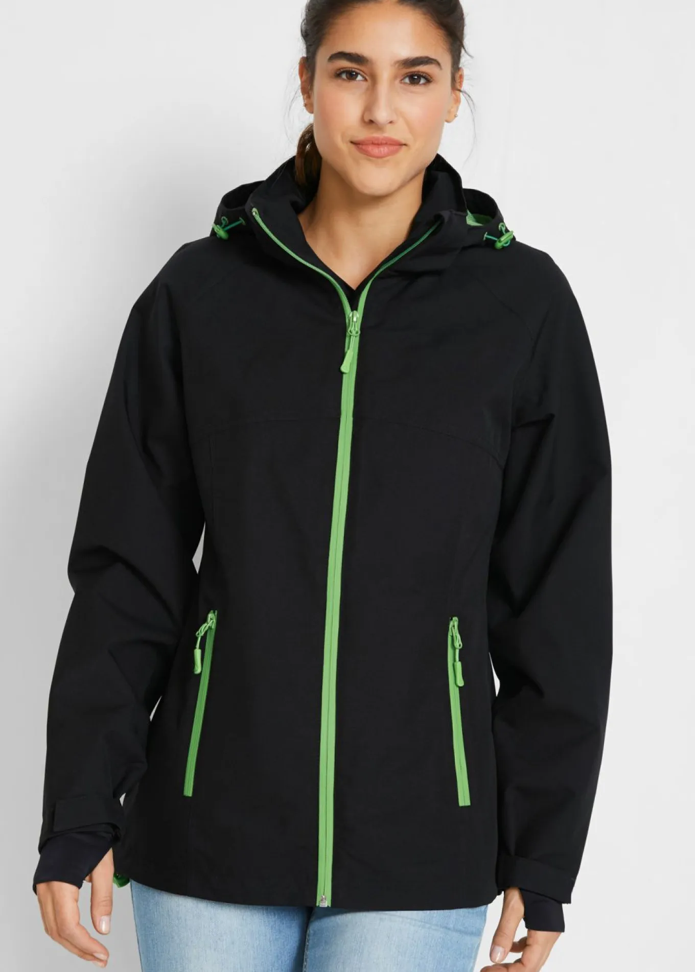 Chaqueta funcional impermeable con detalles reflectantes