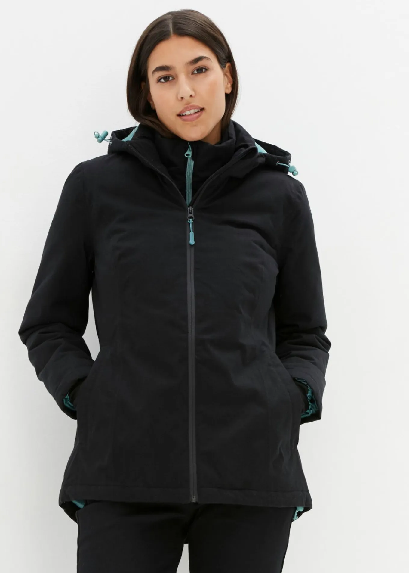 Chaqueta funcional, impermeable, efecto 2 en 1