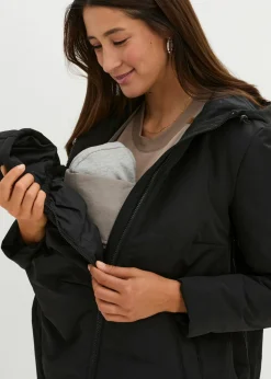 Chaqueta funcional premamá, 3 en 1, ligeramente guateada y con función de porteo