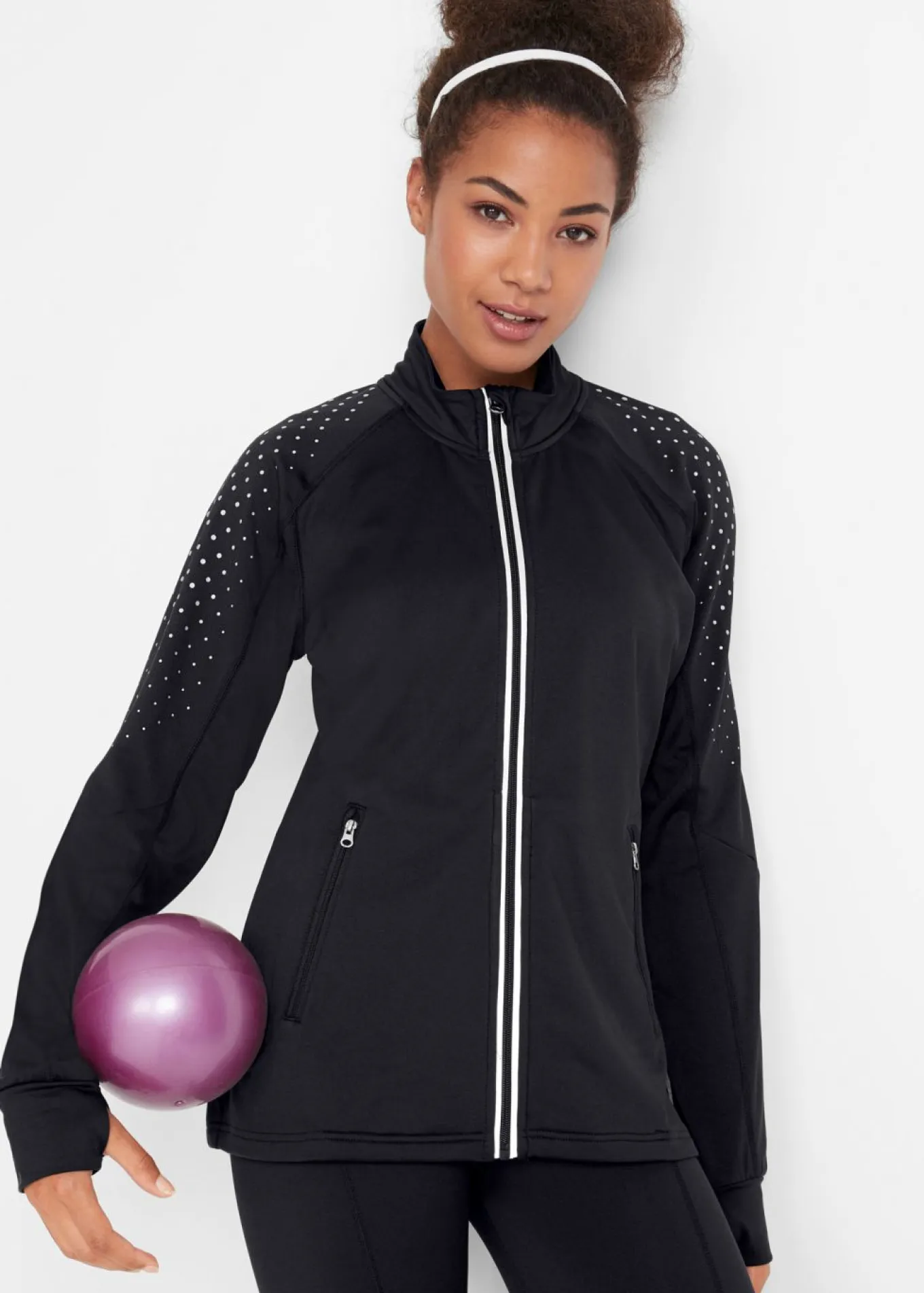 Chaqueta funcional térmica con estampado reflectante