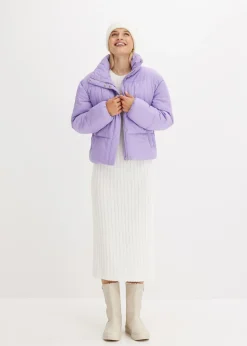 Chaqueta guateada con cuello alto