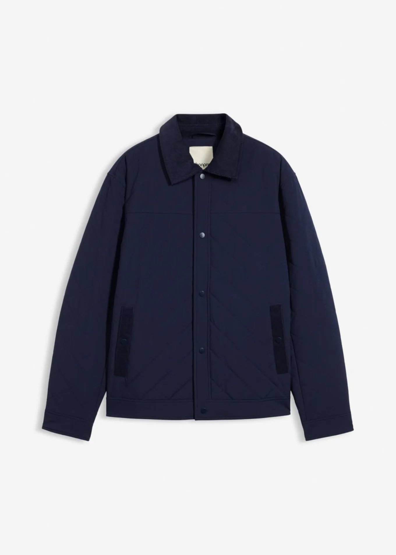 Chaqueta guateada con cuello de pana