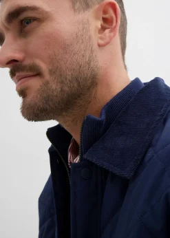 Chaqueta guateada con cuello de pana