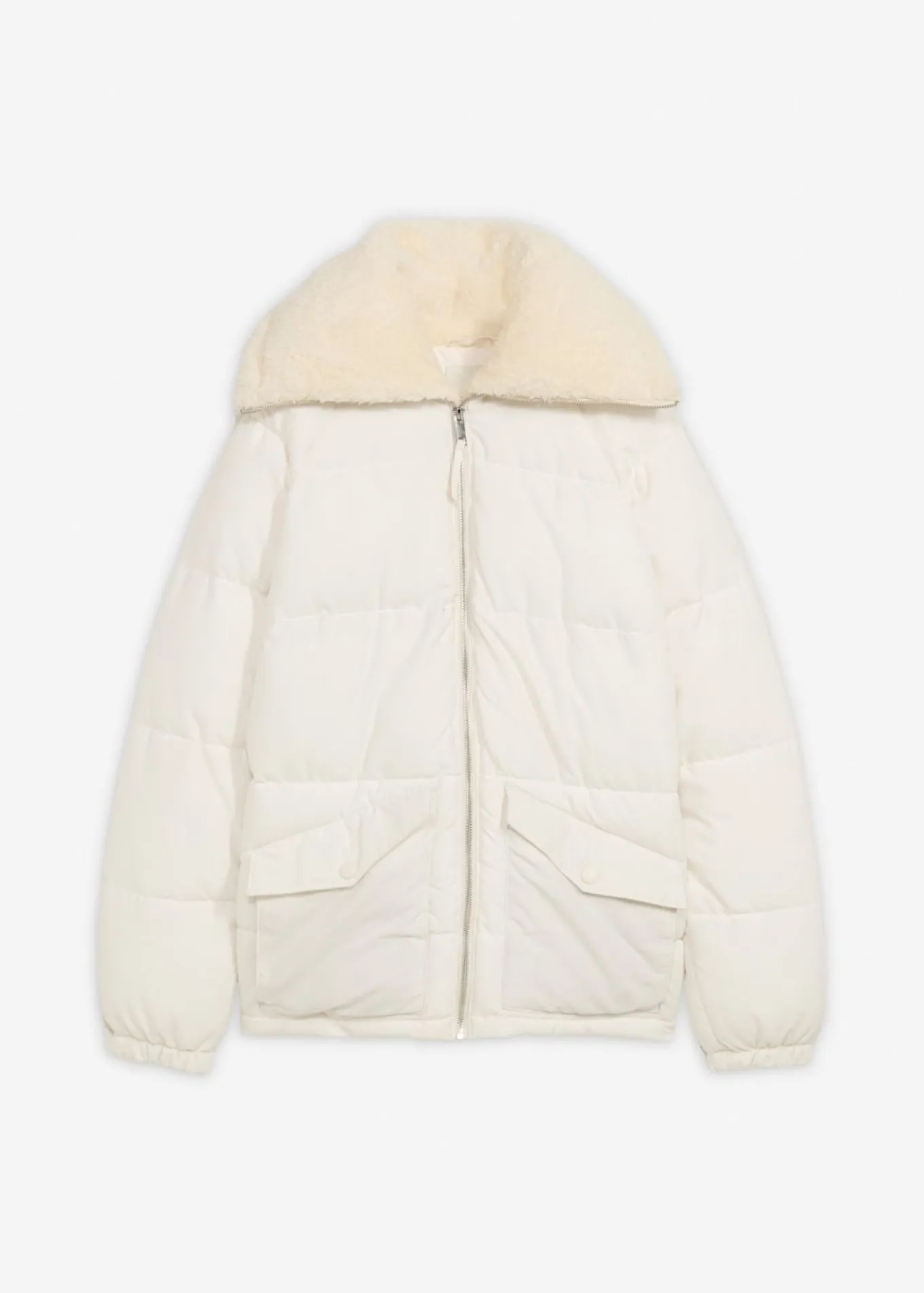 Chaqueta guateada con cuello de pelo