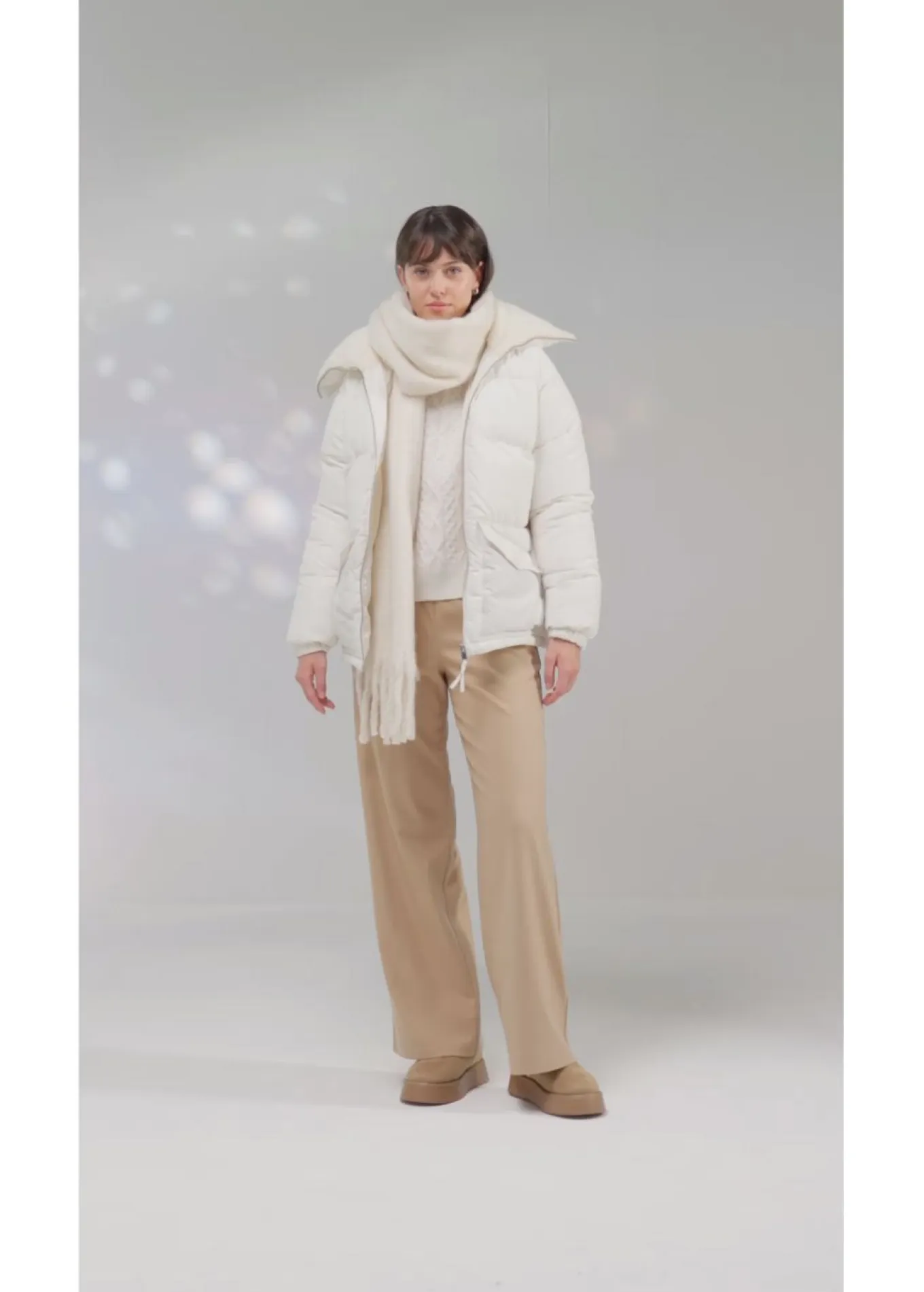Chaqueta guateada con cuello de pelo