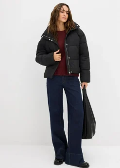 Chaqueta guateada con cuello alto