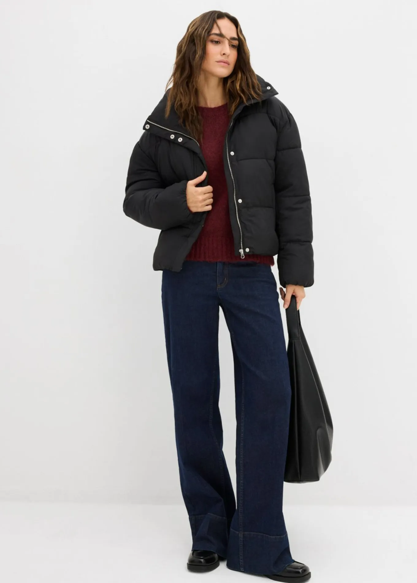 Chaqueta guateada con cuello alto