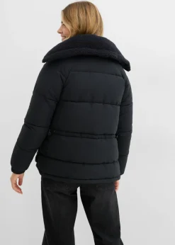 Chaqueta guateada con cuello de pelo