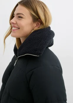 Chaqueta guateada con cuello de pelo