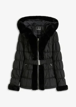 Chaqueta guateada con pelo sintético