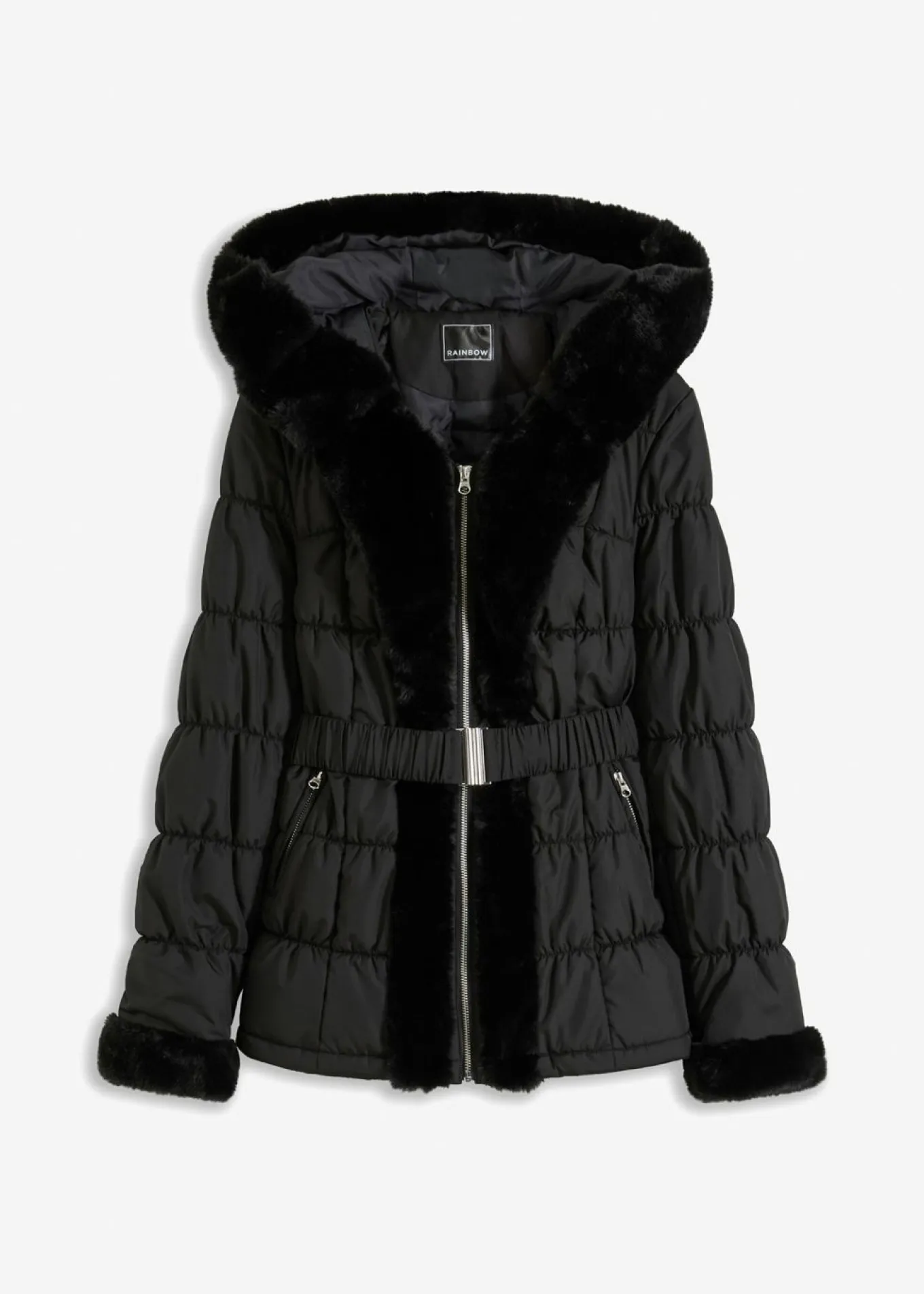 Chaqueta guateada con pelo sintético