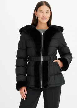 Chaqueta guateada con pelo sintético