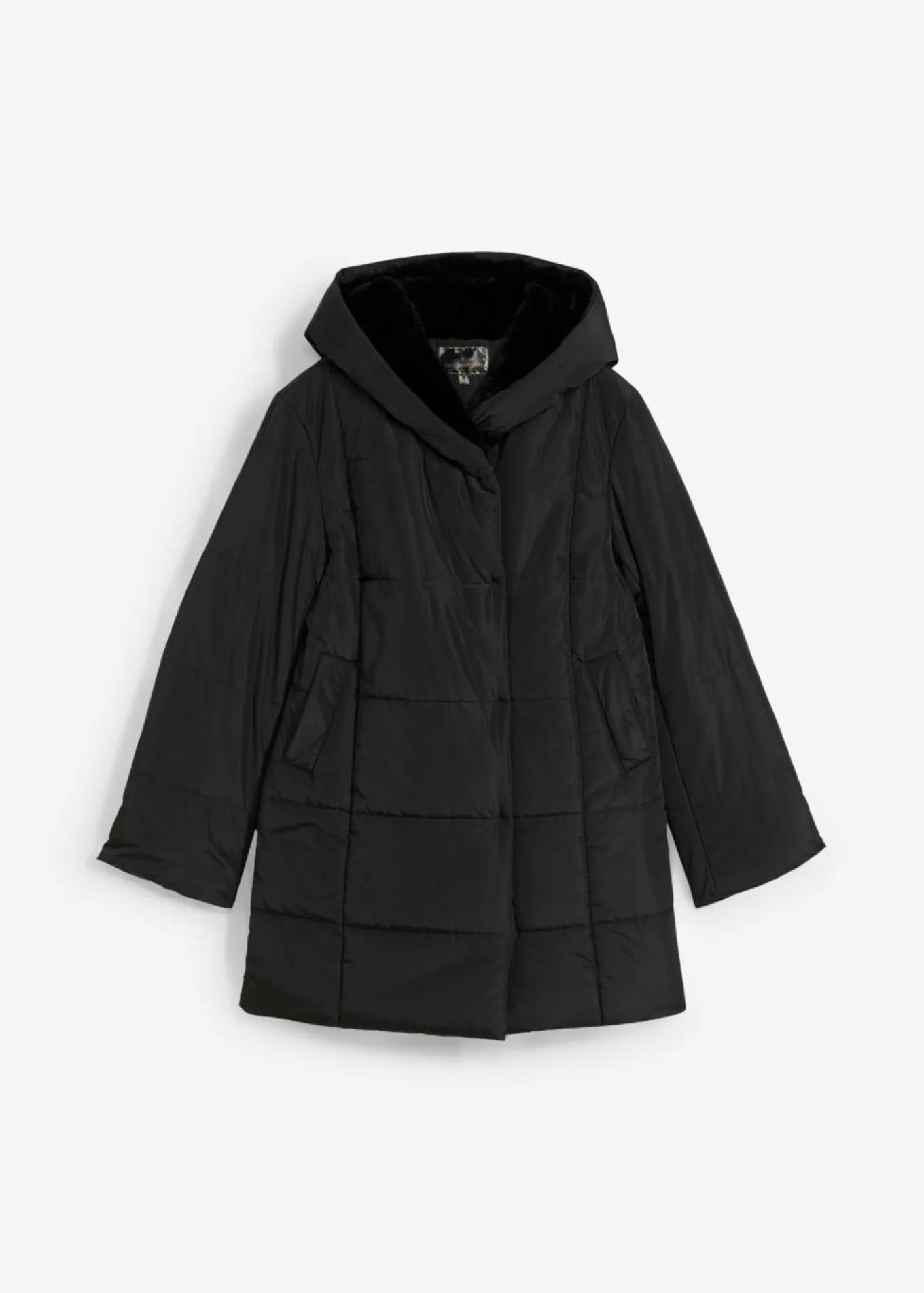 Chaqueta guateada con ribete de piel sintética