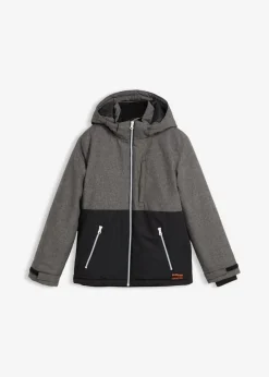Chaqueta guateada de invierno con capucha y diseño en color block