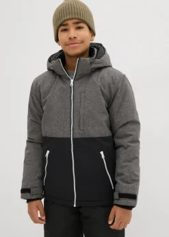 Chaqueta guateada de invierno con capucha y diseño en color block