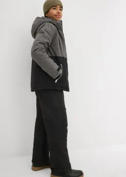 Chaqueta guateada de invierno con capucha y diseño en color block
