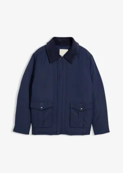 Chaqueta guateada de invierno con cuello de pana