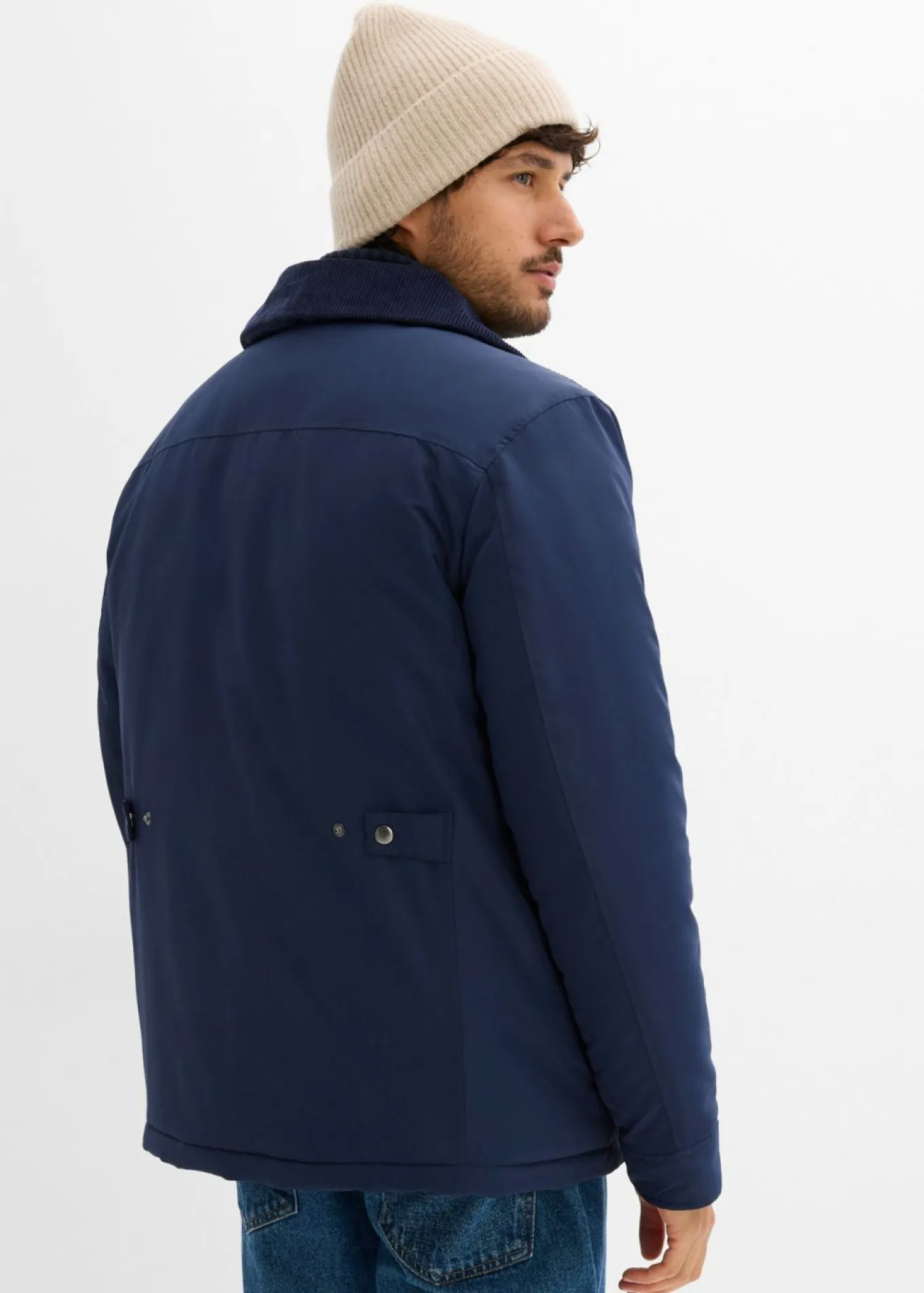 Chaqueta guateada de invierno con cuello de pana