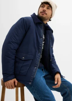 Chaqueta guateada de invierno con cuello de pana