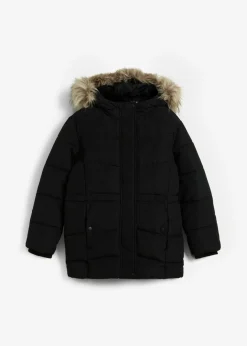 Chaqueta guateada de invierno con capucha de pelo