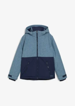 Chaqueta guateada de invierno con capucha y diseño en color block