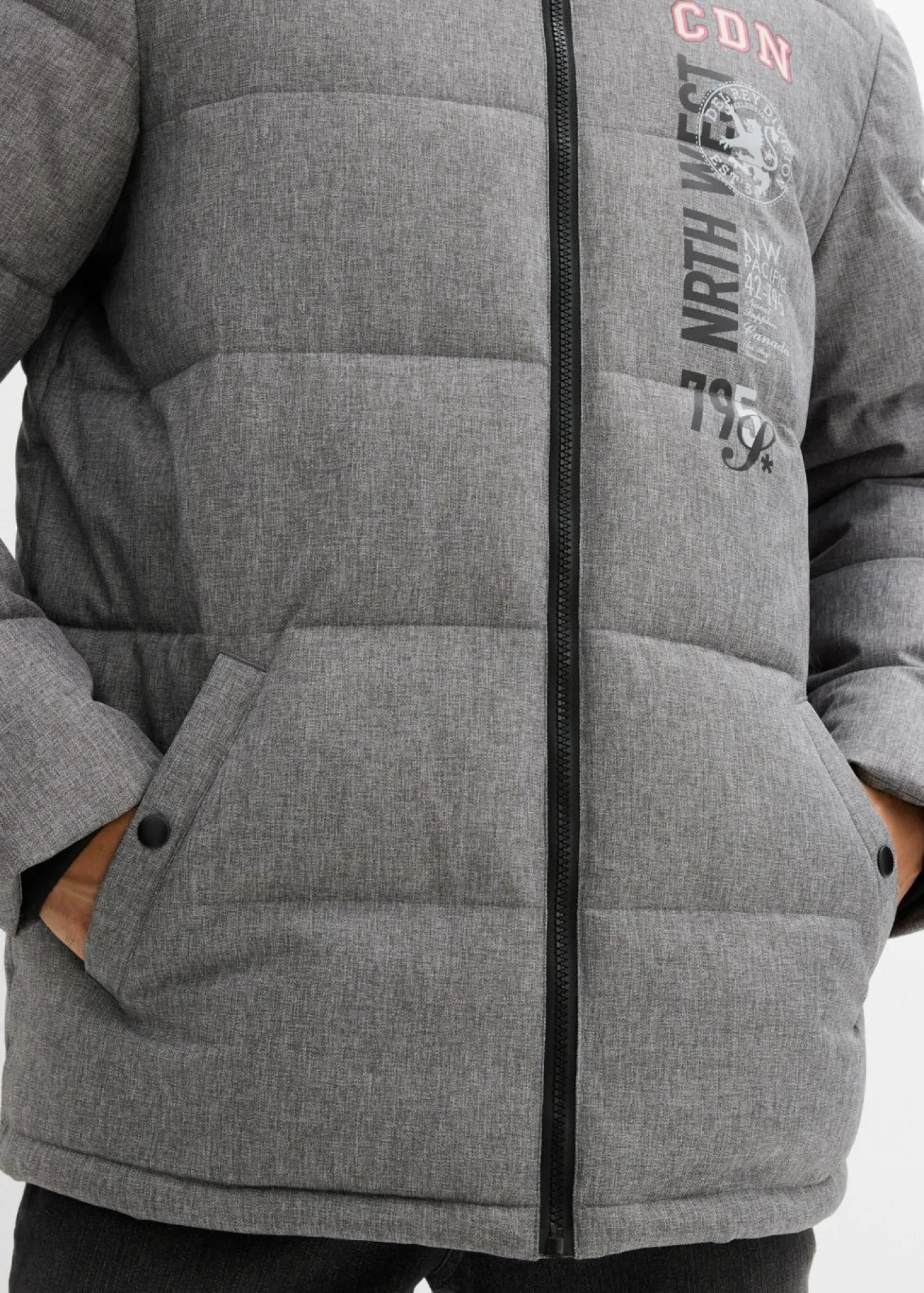 Chaqueta guateada de invierno con capucha