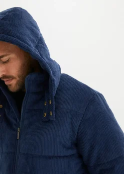 Chaqueta guateada de pana con capucha desmontable
