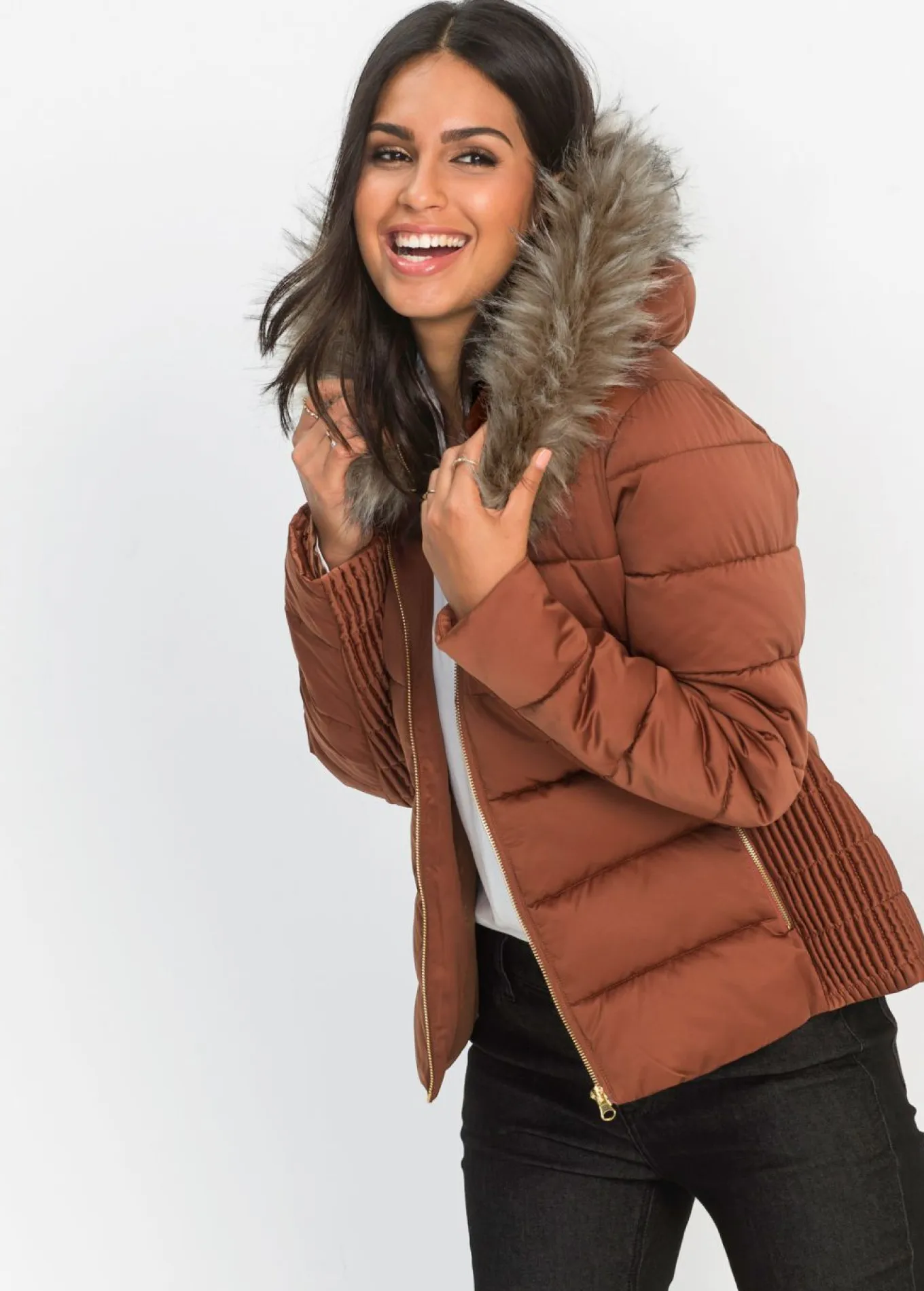 Chaqueta guateada de poliéster reciclado
