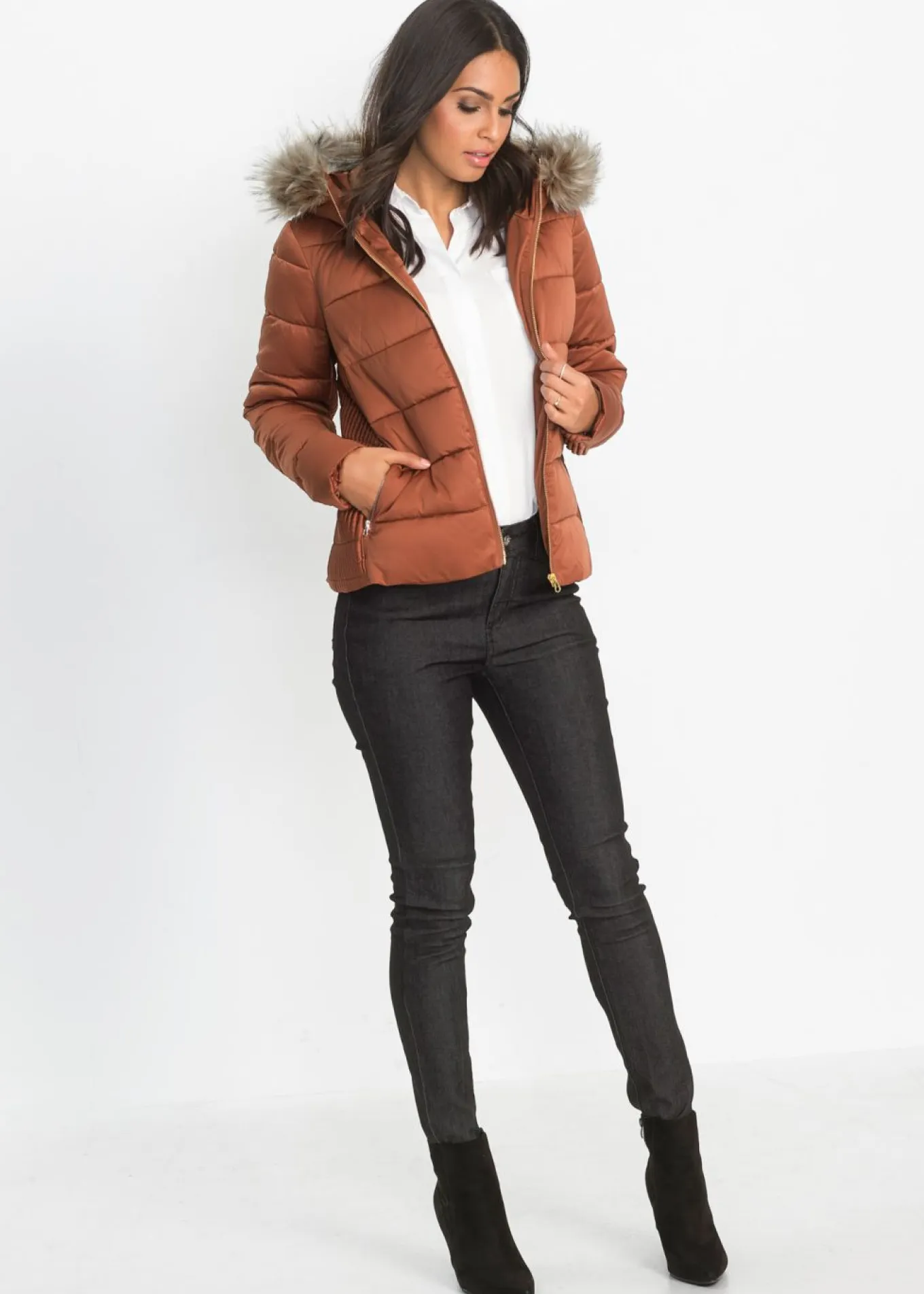Chaqueta guateada de poliéster reciclado