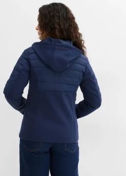 Chaqueta híbrida repelente al agua con inserciones acolchadas y de softshell