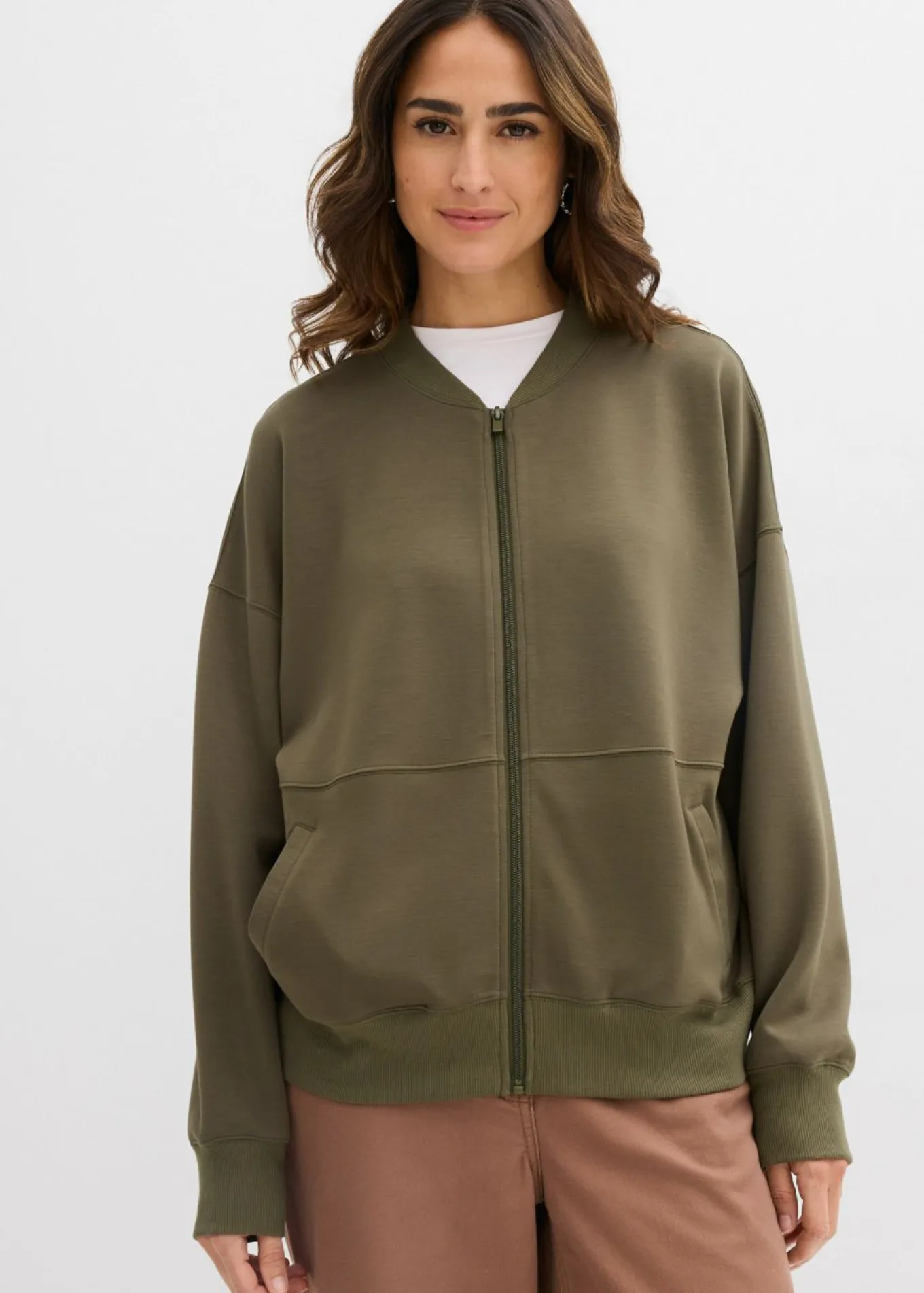 Chaqueta holgada de chándal de neopreno