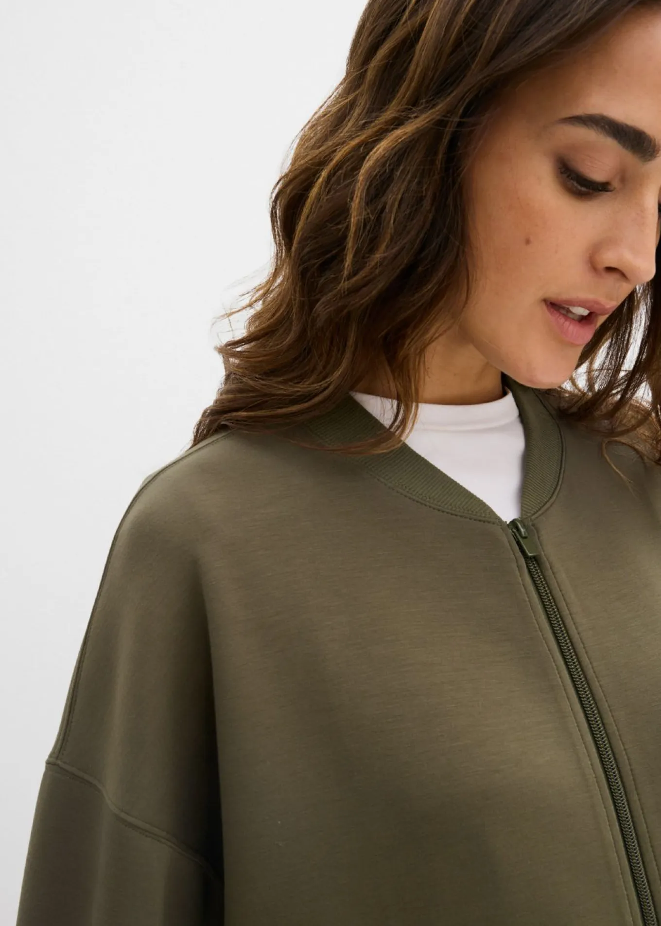 Chaqueta holgada de chándal de neopreno