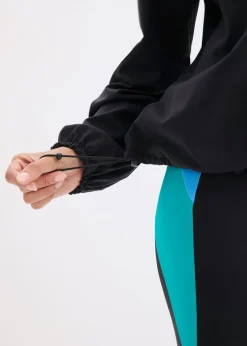 Chaqueta holgada de chándal de algodón resistente
