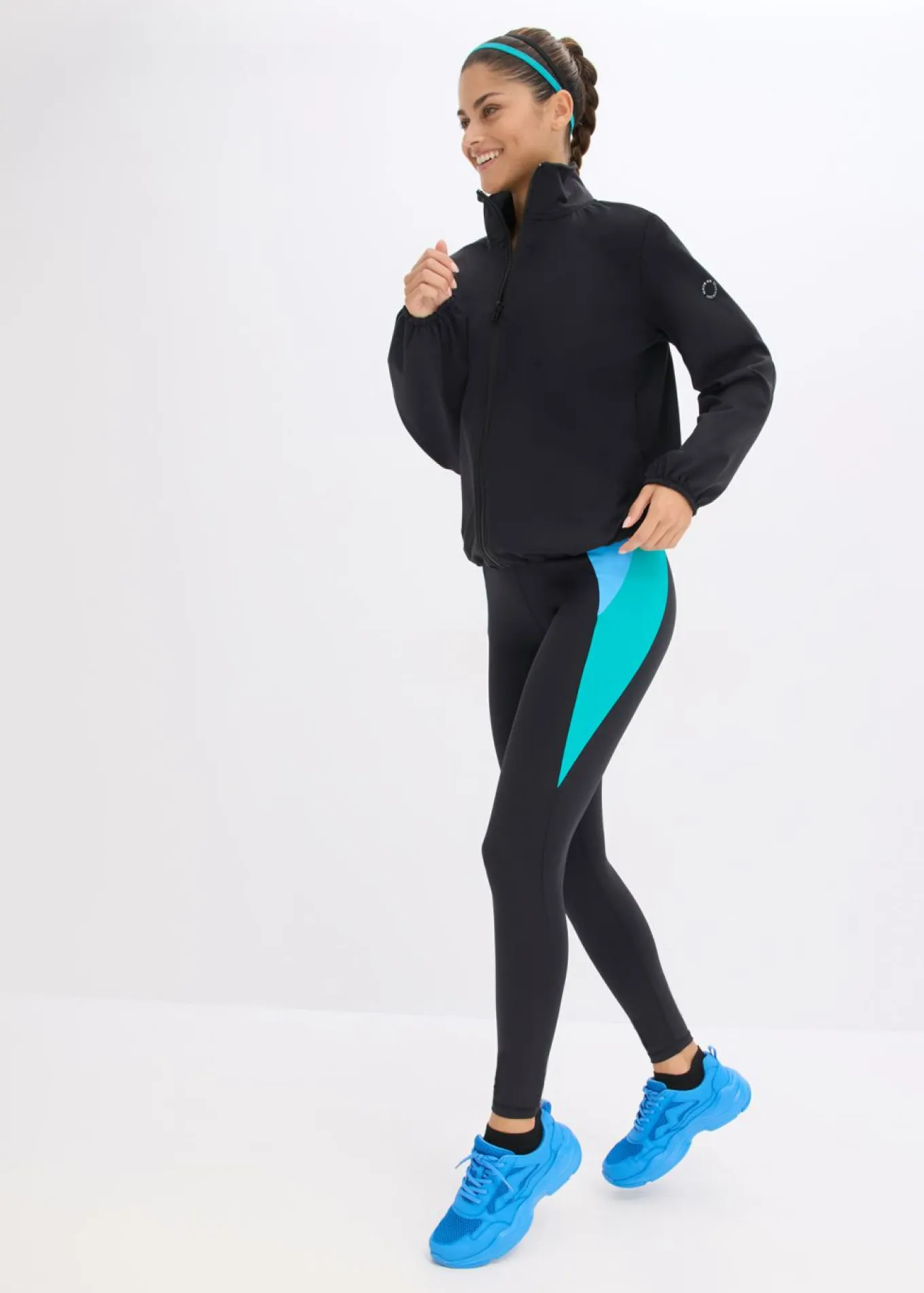 Chaqueta holgada de chándal de algodón resistente