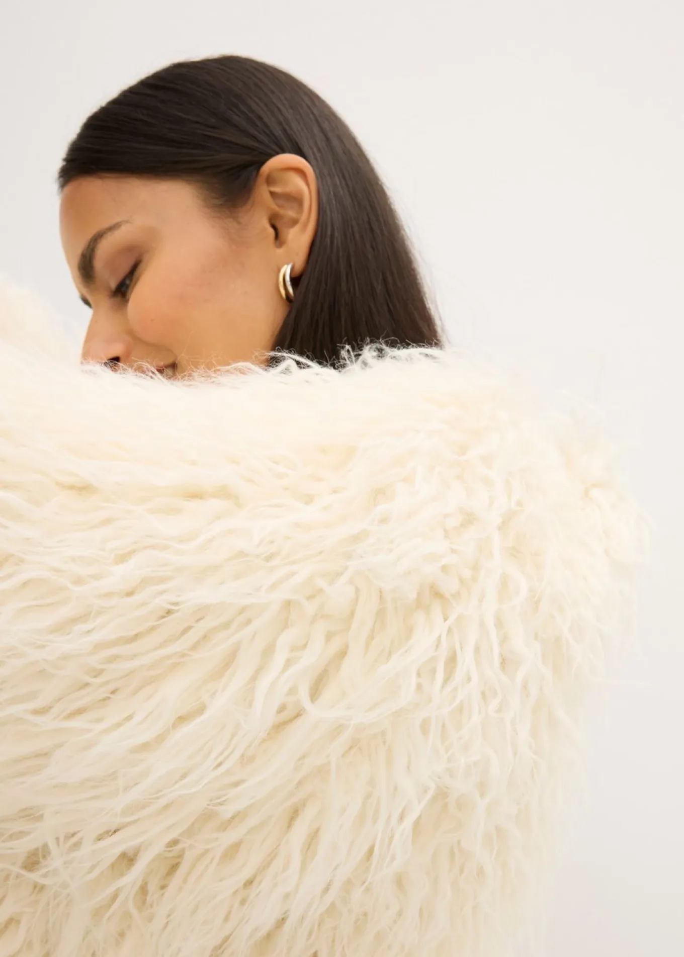 Chaqueta holgada de pelo sintético