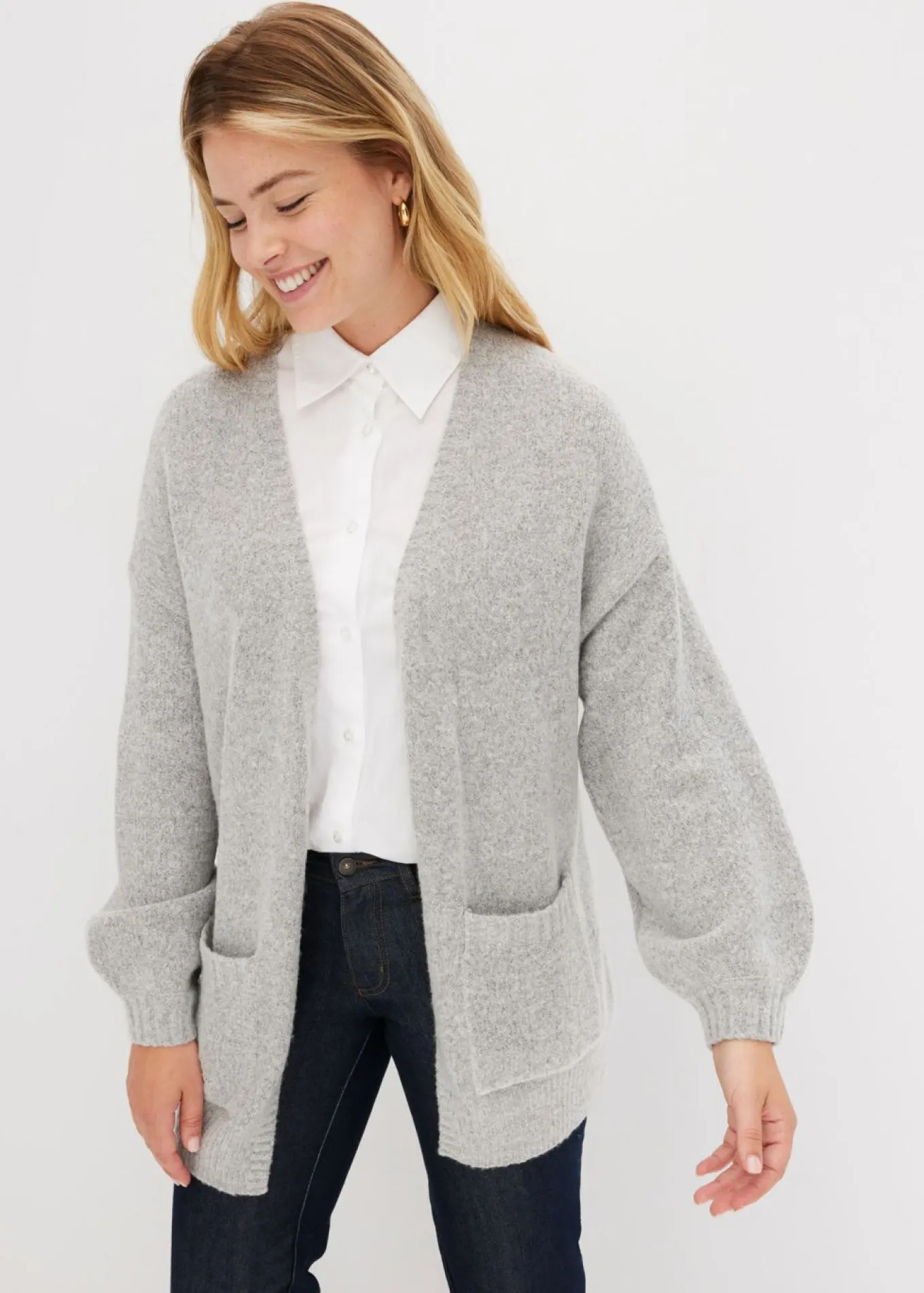 Chaqueta holgada de punto