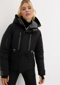 Chaqueta impermeable de esquí con protector antinieve