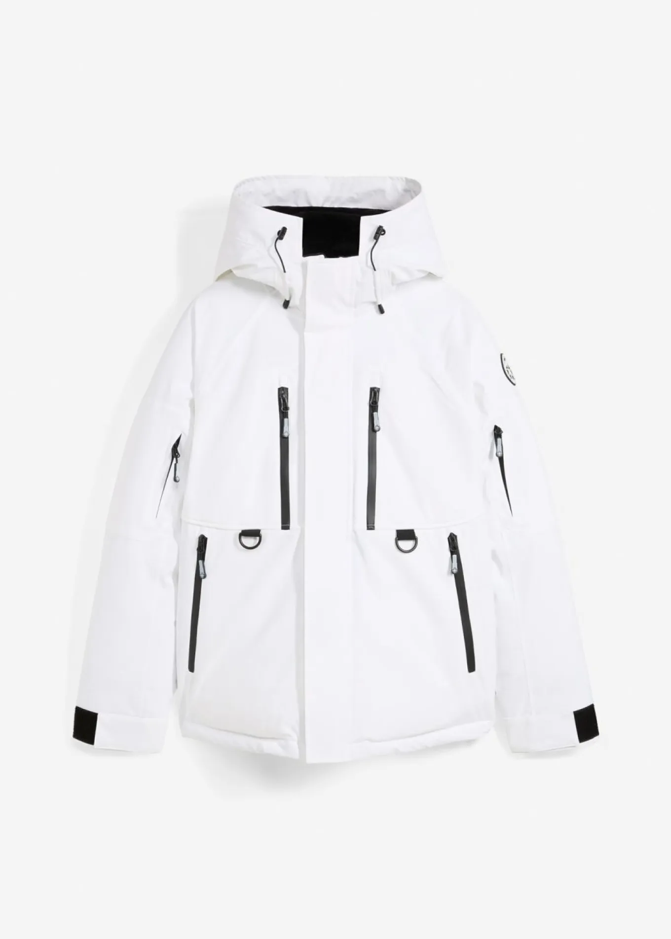 Chaqueta impermeable de esquí con protector antinieve