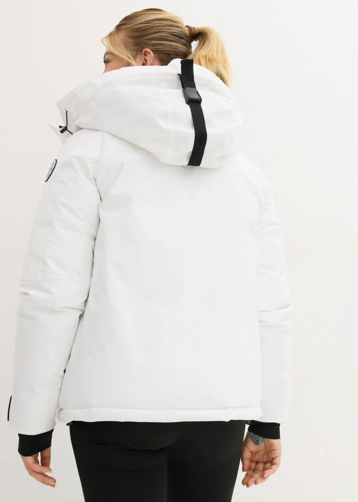 Chaqueta impermeable de esquí con protector antinieve
